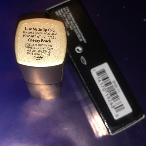 NIB NWT Bobbi Brown Best Selling Luxe Matte Lip Color Lipstick Cheeky Peach - Picture 4 of 15